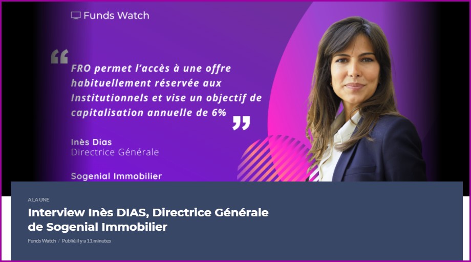 SOGENIALIMMO's tweet photo. #OPPCI
@funds_watch : #FRO un produit pur immobilier qui permet d’accéder à une offre habituellement réservée aux Institutionnels !
Entretien avec #InèsDIAS DG @SOGENIALIMMO
https://t.co/QCNA4Et7jU https://t.co/5Gk7ktrcNZ
