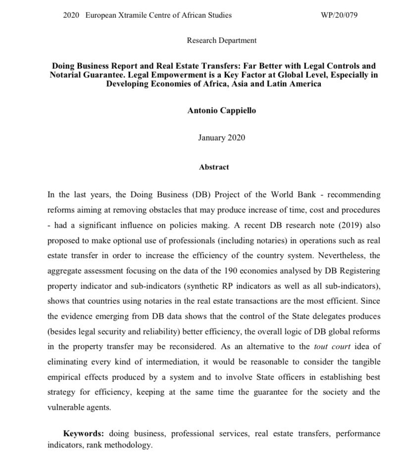 domenichiofalo's tweet photo. #DoingBusiness Report and #RealEstate Transfers: Far Better with Legal Controls and #Notarial Guarantee.
The countries using #notaries in the real estate transactions are the most efficient. 
Read it on: https://t.co/g1Ej0GwaNS https://t.co/qTL0O1smed