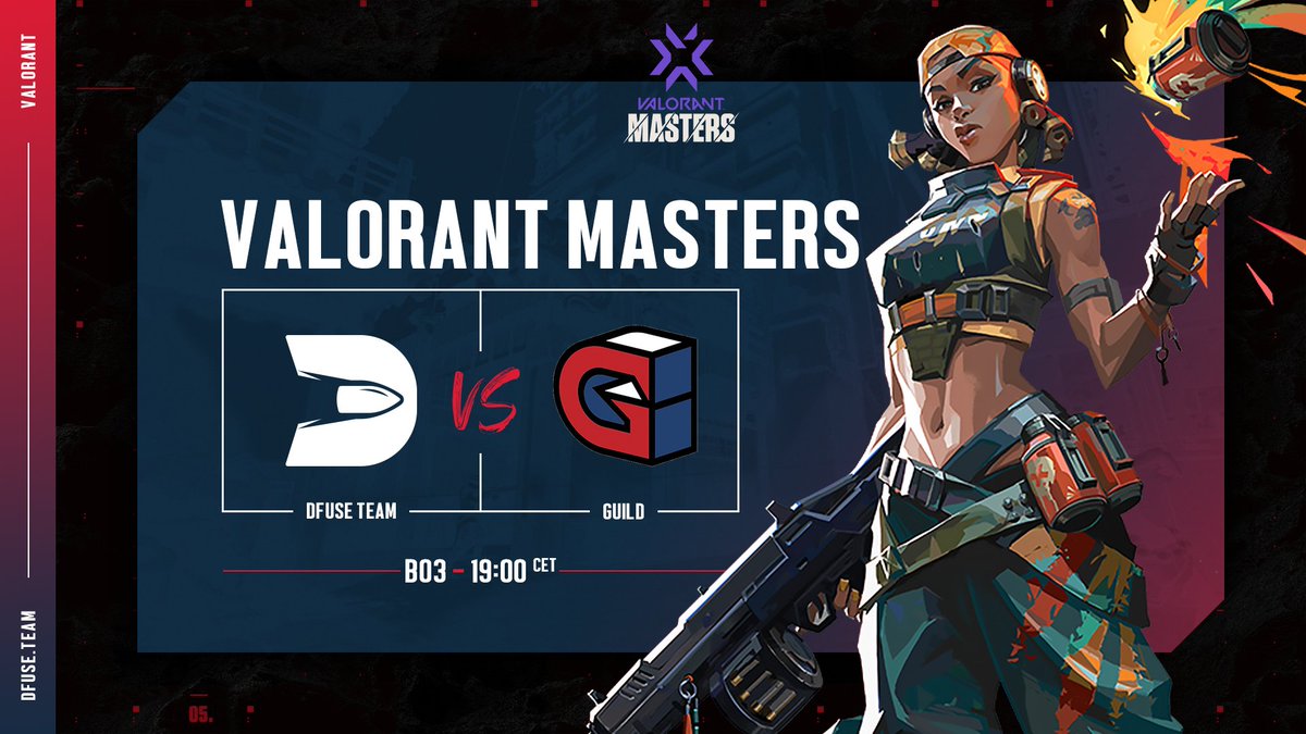 DfuseTeam's tweet photo. Elimination match incoming, it's do or die. 
Let's get it 💪
#ExpectOurBlast

🏆 #VALORANTMasters 
🆚 @guildesports 
🔴🇫🇷 https://t.co/8qWdHL0ofR
🔴🇬🇧https://t.co/4w4CIoEOpP https://t.co/pog72HhH79