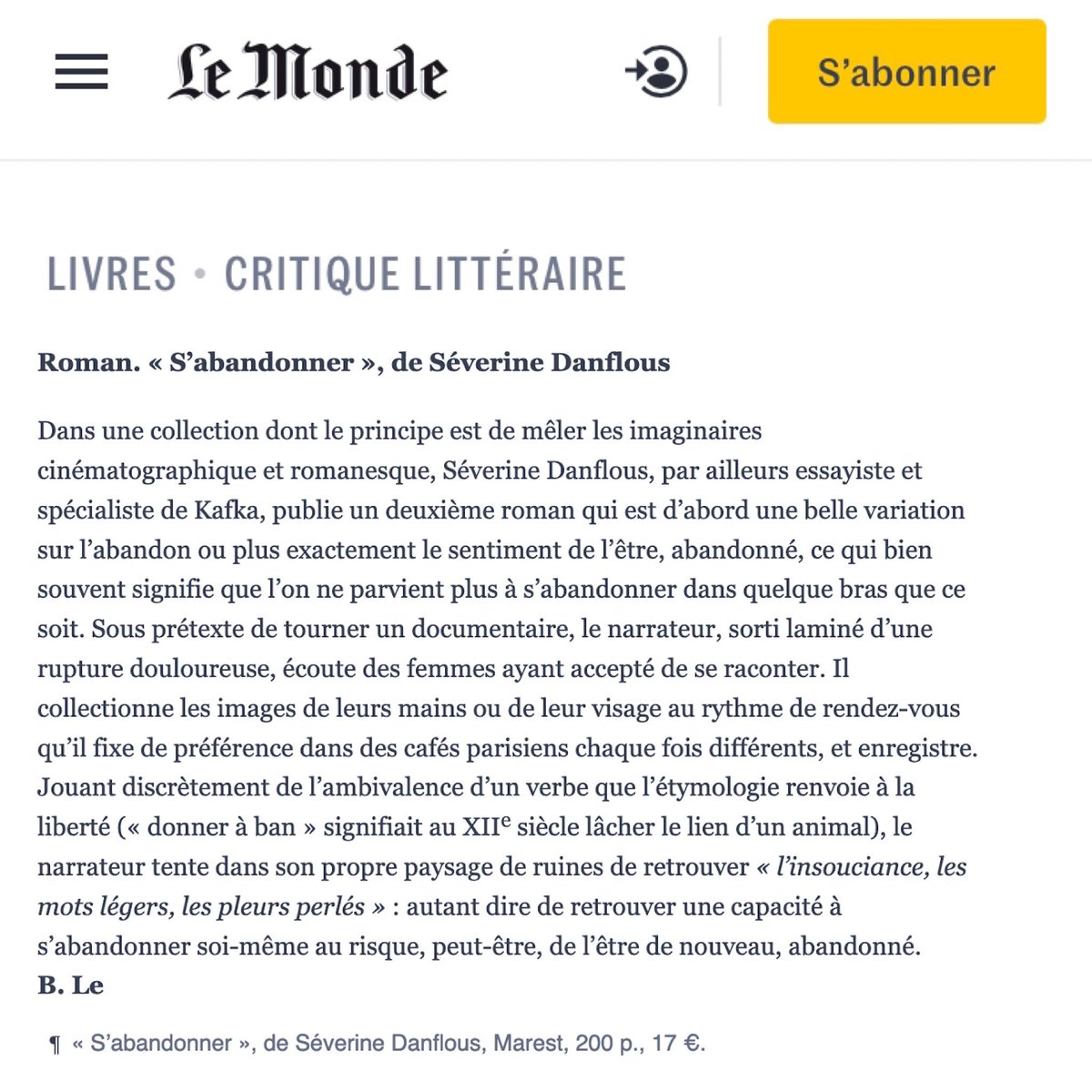 ecrirelafaim1's tweet photo. Merci Bertrand Leclair! @MondedesLivres #marestediteur @MarestEditeur #severinedanflous @ecrirelafaim1 https://t.co/FvknTTm7bT