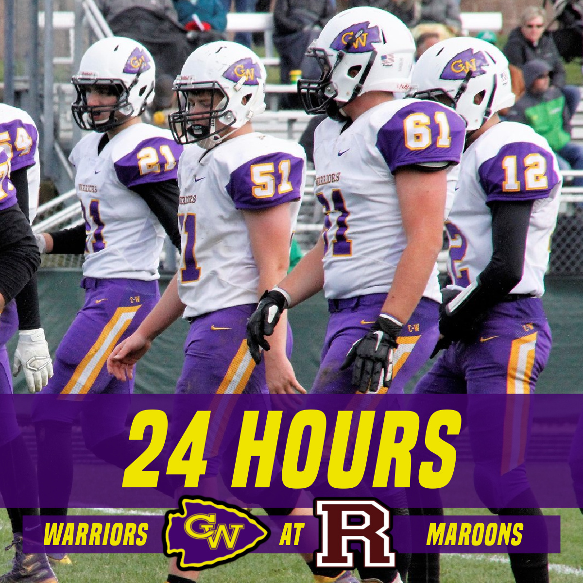 24 Hours.

#WarriorFootball