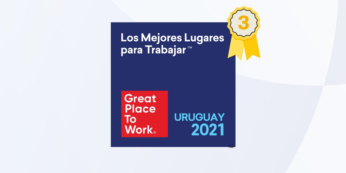 We are immensely proud to say that we won 3rd place in the <a href="/GPTW_Uruguay/">Great Place to Work</a> ranking! This is the result of an amazing team effort! We are committed to grow and evolve. Do better, be better.