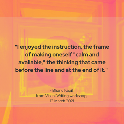 Cbergvall's tweet photo. Thanks to all those who joined me for Visual Writing on 13 March. Incredible to work with such a great group of artists &amp; writers! 

Sharing your kind feedback here - thank you once again for joining me.  

#writing #writingcommunity #thankyou #workshopfeedback https://t.co/lk5cK416Gd