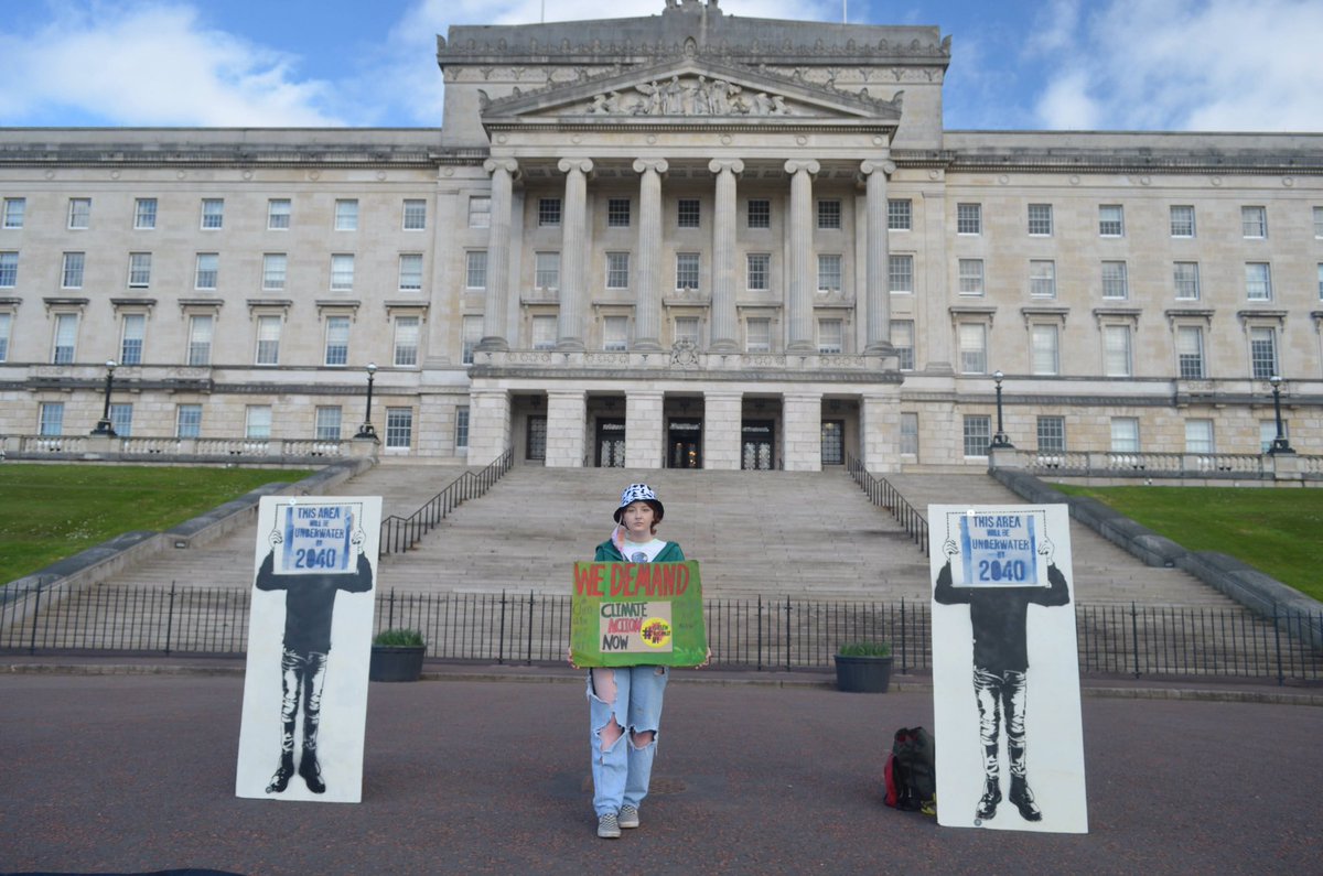 Belfast city hall will be on uninhabitable land due to sea level rise in less than 30 years. <a href="/NIAssembly/">Northern Ireland Assembly</a> have the power to fix this, yet they chose not to. We are watching. #NoMoreEmptyPromises <a href="/yca_ni/">Youth Climate Association Northern Ireland (YCANI)</a> <a href="/AnnaKernahan/">Anna Kernahan</a>