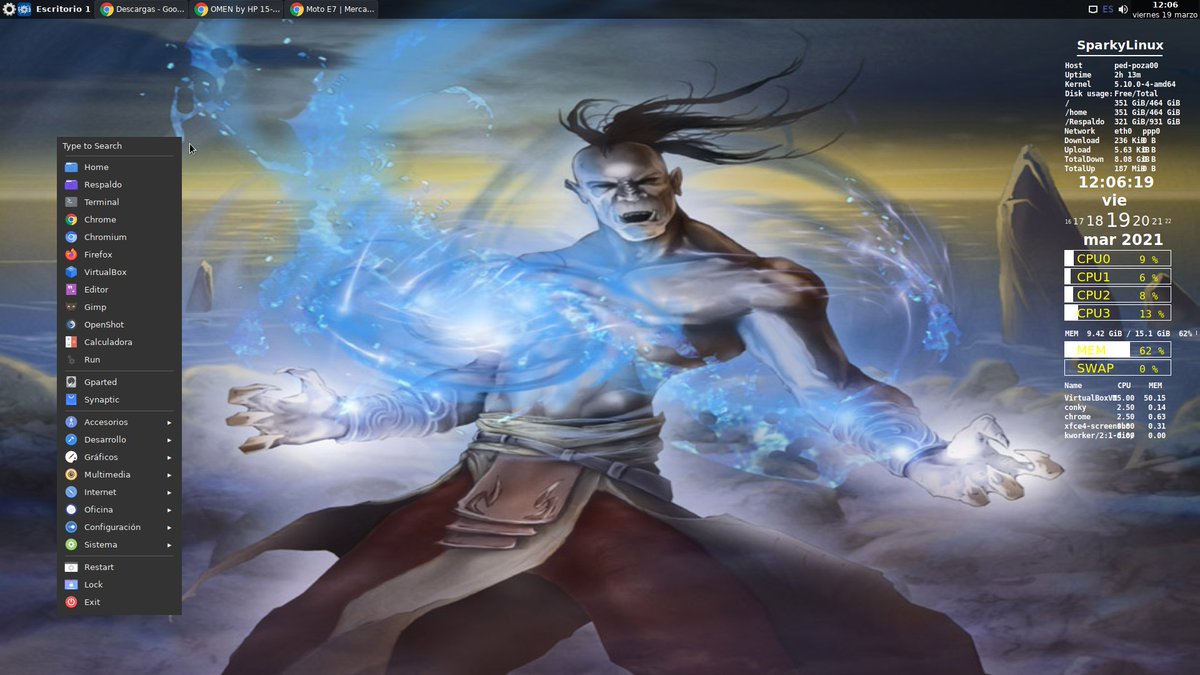 KarlosLinuxero's tweet image. #ViernesDeEscritorio
#SparkyLinux #DebianTesting #Openbox 
#DeminioDelAgua