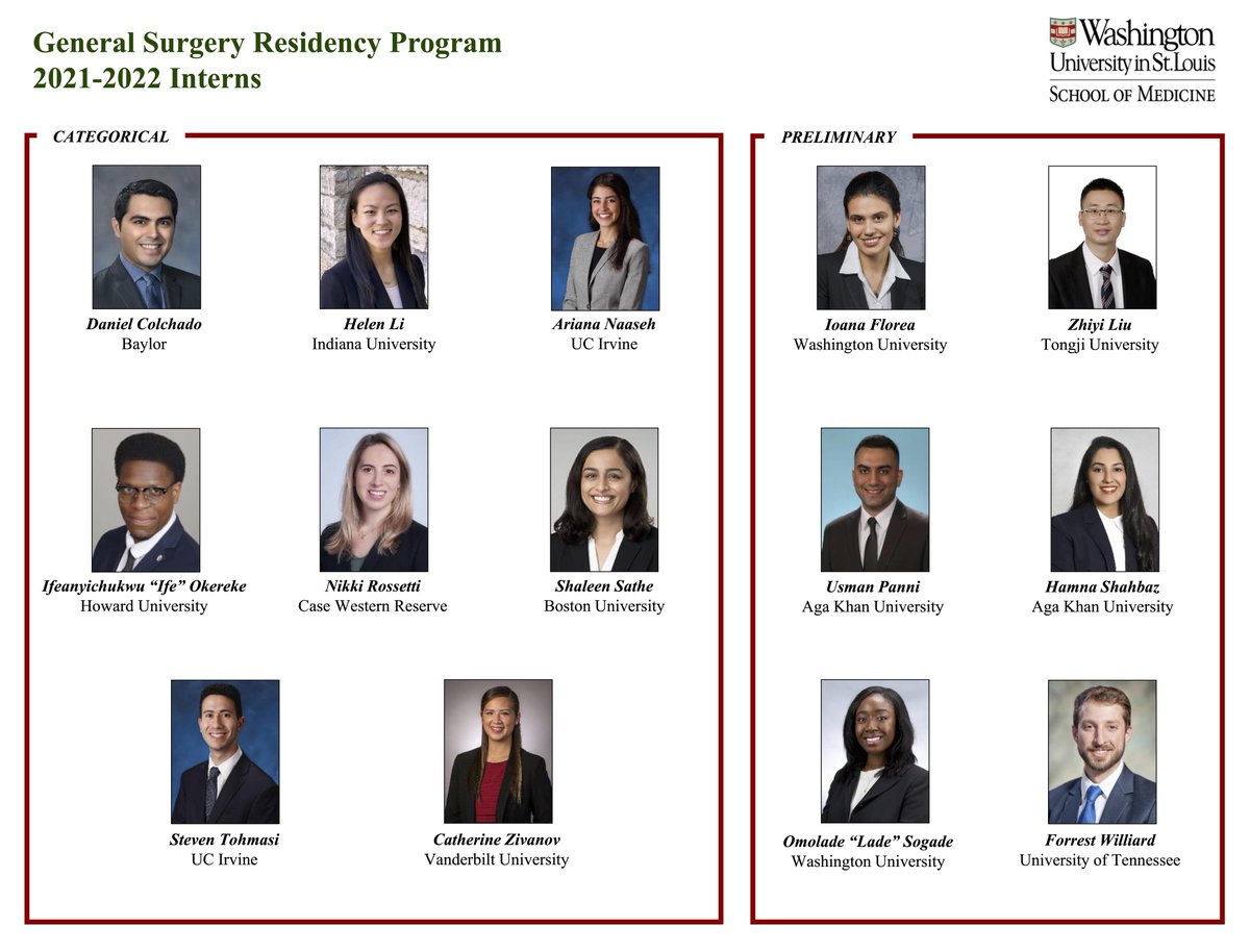 General Surgery Residency at WashU Medicine (@washusurgres) on Twitter photo Happy #MatchDay2021! We are thrilled to welcome our newest class of interns to the <a href="/WashUSurgery/">WashU Medicine Department of Surgery</a> family! Happy #MatchDay2021! We are thrilled to welcome our newest class of interns to the <a href="/WashUSurgery/">WashU Medicine Department of Surgery</a> family!