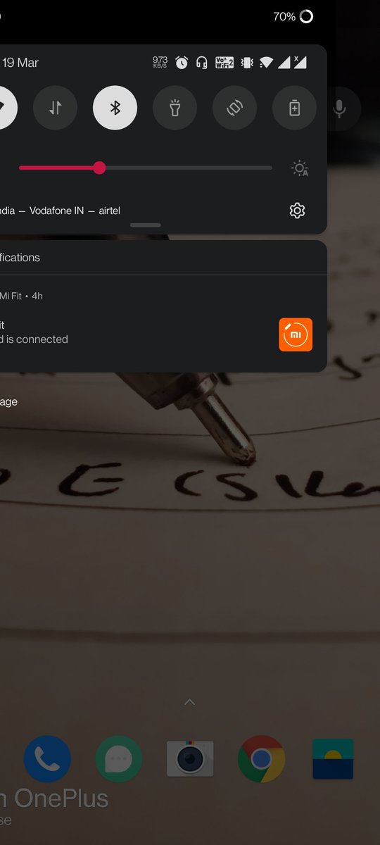 sunasrab's tweet photo. @oneplus @OnePlus_IN @OnePlus_Support 
My notification panel has made its own way 🤣🤣
It happened while I was using Amazon prime video. https://t.co/4wtnVXpU38