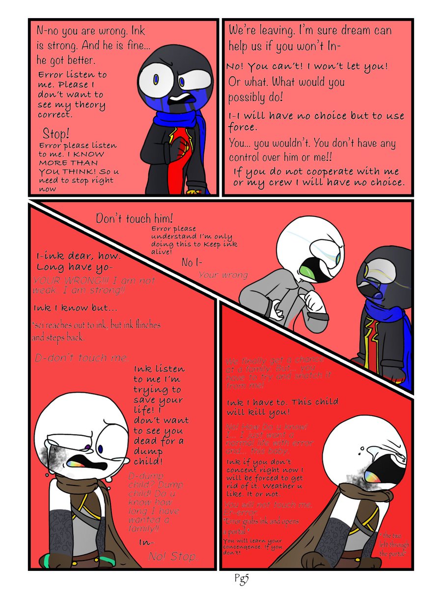 1116Reb's tweet photo. Pg 5 of recovery.

€tags€
#inksans #errorsans #errorink #story #comic https://t.co/PStgV05C70