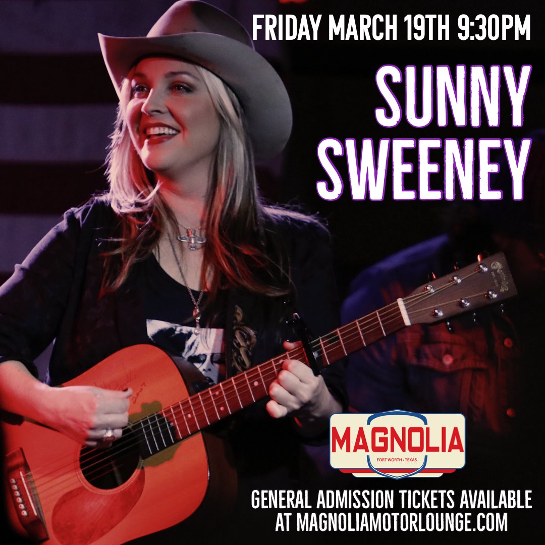 MML Bar FTW (@mmlbarftw) on Twitter photo Tonight at <a href="/mmlbarftw/">MML Bar FTW</a>
<a href="/GettinSweenered/">SUNNY SWEENEY</a>
Music kicks off at 9:30pm
General Admission Tickets available at magnoliamotorlounge.com or at the door.
Doors 7:30pm
#livemusic #magnolia #ftworthtx #songwriter #mml #supportlivemusic #saveourstages Tonight at <a href="/mmlbarftw/">MML Bar FTW</a>
<a href="/GettinSweenered/">SUNNY SWEENEY</a>
Music kicks off at 9:30pm
General Admission Tickets available at magnoliamotorlounge.com or at the door.
Doors 7:30pm
#livemusic #magnolia #ftworthtx #songwriter #mml #supportlivemusic #saveourstages