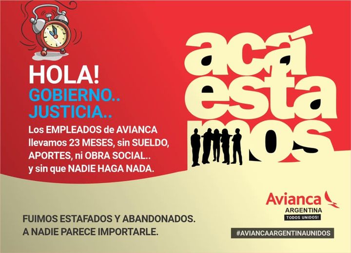 Empleados de Avianca Argentina (@eaviancos) on Twitter photo 