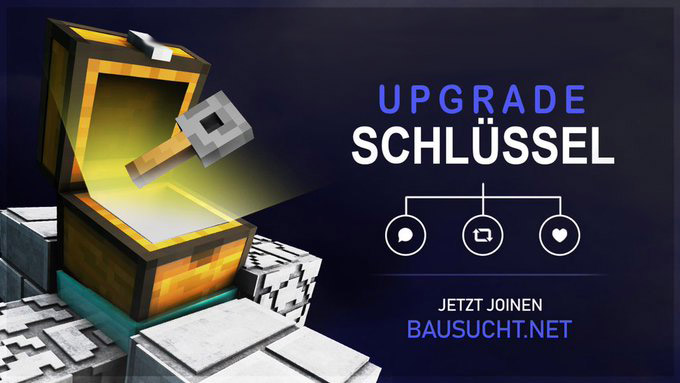 BauSuchtNet's tweet photo. **GEWINNSPIEL**

Heute verlosen wir 3 Upgrade Keys für die neuen Special-Items! 😮 Es wird also 3 glückliche Gewinner geben!

Dazu müsst ihr einfach folgendes tun:
- Retweet 
- Like ♥️
- Folgen 
- Kommentieren 📝

Viel Glück euch allen! 🍀 https://t.co/dAjsjZeKWM