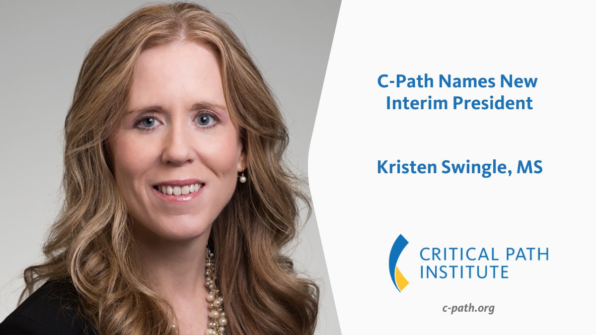 CPathInstitute's tweet photo. Congratulations to #CPath COO Kristen Swingle on being named Interim President as Dr. Joseph Scheeren departs the organization after two years of strong leadership. 

Read more: https://t.co/VJ2Z0cpbrK

#CPath #globalhealth #drugdevelopment #datasharing #collaboration #AZBio https://t.co/35lalAXZhm
