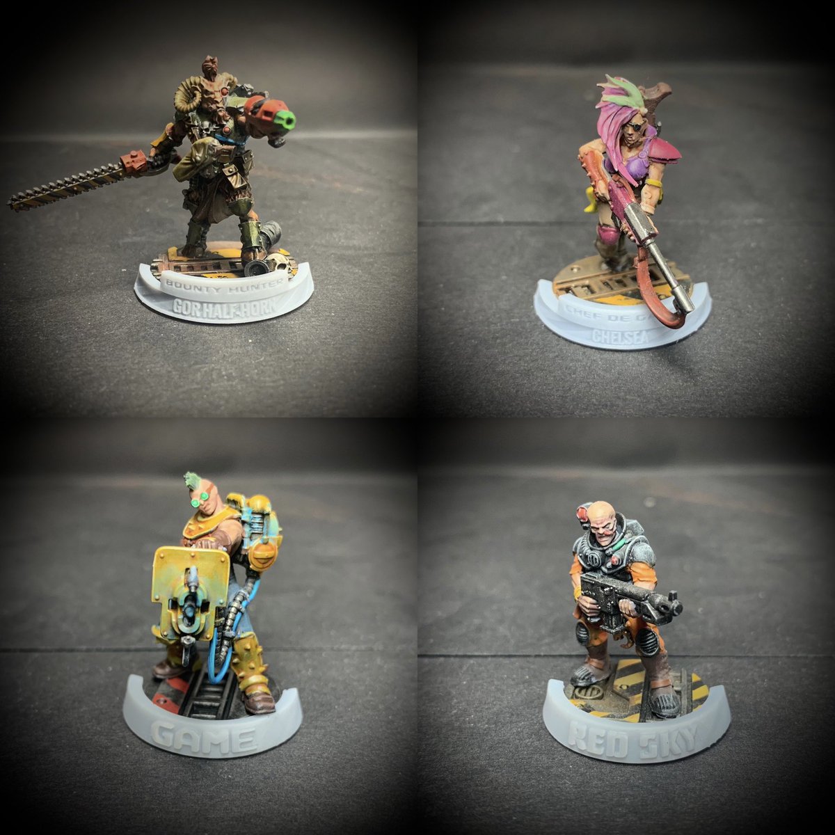 PibMinis's tweet photo. WIP on new 3D project 
Custom #homemade plate name for basing miniatures.
Trying fonts, layout and more.
More experiments to come.

Follow for updates 

#3dprintedgame #3dprinting #paintingminiatures #necromunda #bloodbowl 
#miniatures #tabletopgames #tabletoprpg https://t.co/btCNL7Pwoo