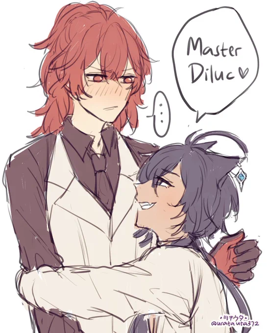 Everytime Kaeya said Master Diluc, my head went to this

#luckae #ディルガイ 