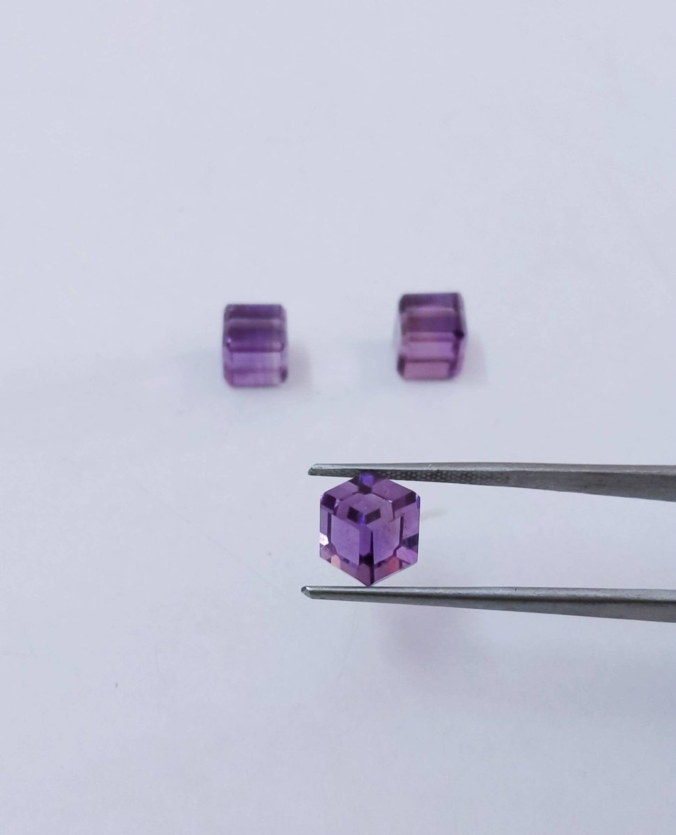 krishna_gems's tweet photo. Thanks for the kind words! β
β
β
β
β
"Friendly and fast. Was my first time buying and I will def buy from them again. Stones were beautiful, canβt wait to set them!!" #etsy #purple #amethyst #cubeamethyst #gemstonecube #fancycutgemstone #fancyamethyst https://t.co/PnJzx00WVJ https://t.co/93drQoXubJ