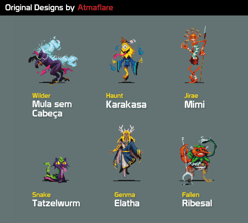 atmaflare's tweet image. Some of my own mythological designs turned demons too! My designs aren&apos;t originally made to fit the series, so just some I felt could pass as Megaten-esque more easily. 👀