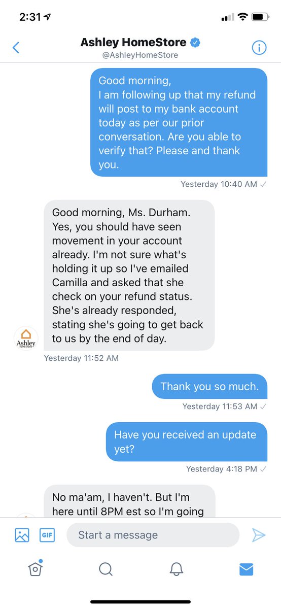 ldur236's tweet photo. @AshleyHomeStore have you reneged on your promise? Now you are suddenly silent. https://t.co/nC8zPWr39Z
