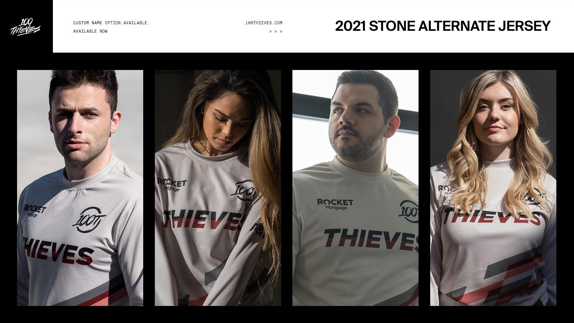 100 Thieves on X: 100 Thieves 2021 Stone Alternate Jersey Custom