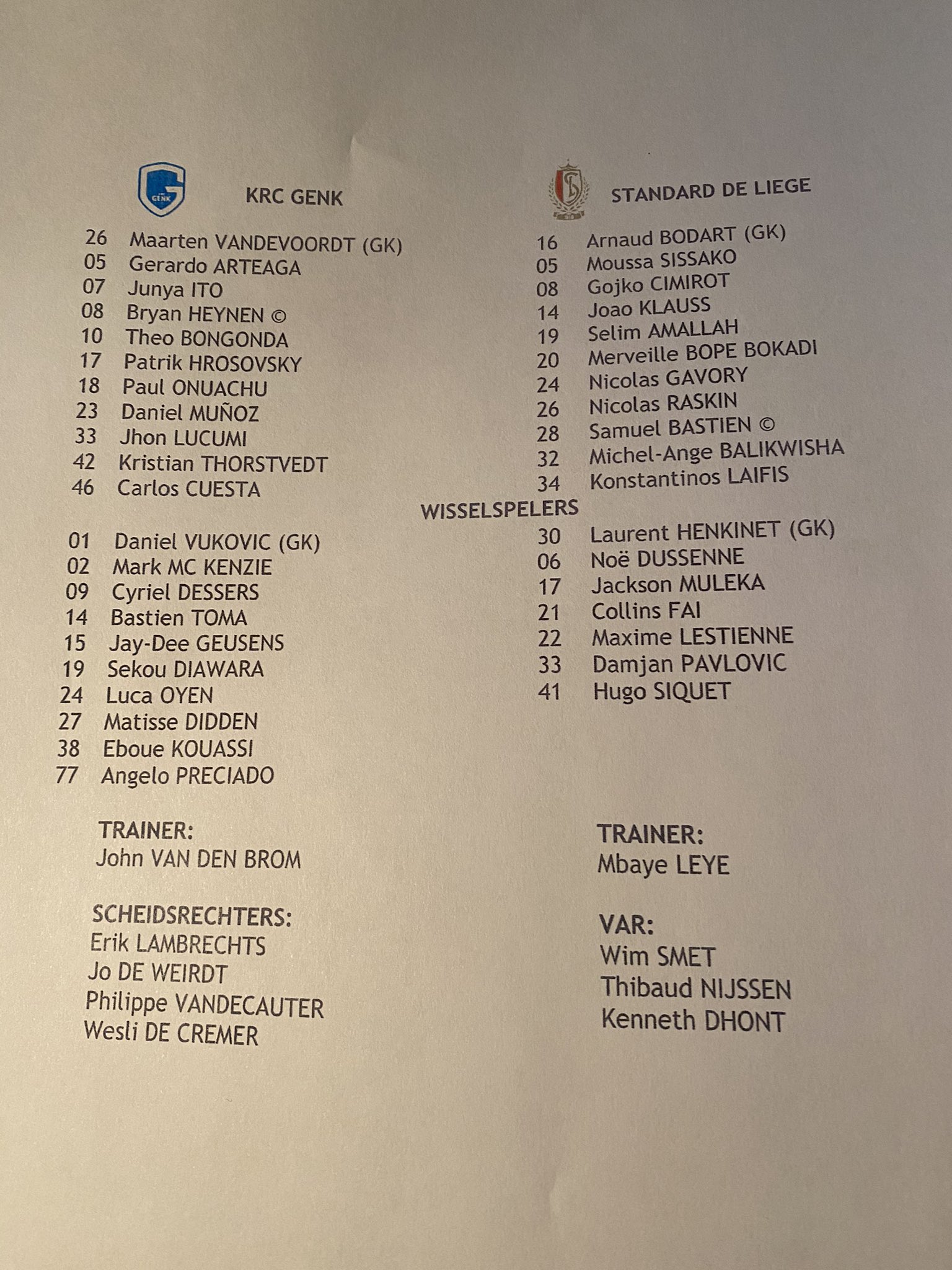 Will Downing Back On The Belge Tonight 3rd Placed Krcgenkofficial V Standard Rscl In 12th On Duty With Espn Espnplushd Espnplay Dazn Ca Dazn Jpn Setantaukraine Molatvsport Espnausnz Arenasport Tv Mycujoo Onefootball Among