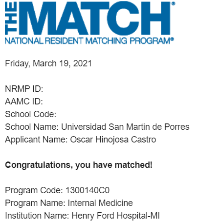 Oscar Andre Hinojosa Castro (@oscarandrehino1) on Twitter photo I'm gonna be an internist, YESSS!!! I matched at <a href="/HFHIntMedRes/">Henry Ford Hospital Internal Medicine Residency</a> #MatchDay2021 #MedTwitter I'm gonna be an internist, YESSS!!! I matched at <a href="/HFHIntMedRes/">Henry Ford Hospital Internal Medicine Residency</a> #MatchDay2021 #MedTwitter