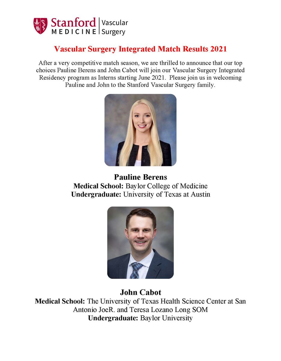 Ron Dalman (@rldalmanmd) on Twitter photo Welcome to the Farm! The future of #ComprehensiveVascularCare has never looked brighter <a href="/Stanford/">Stanford University</a>. #MatchDay2021 #vascsurg #nextchapter #futurestars Welcome to the Farm! The future of #ComprehensiveVascularCare has never looked brighter <a href="/Stanford/">Stanford University</a>. #MatchDay2021 #vascsurg #nextchapter #futurestars