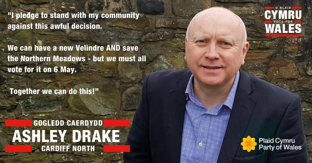 I live in Whitchurch and know how much we all love Velindre AND the Northern Meadows. A vote for me on 6 May is a vote AGAINST this decision and FOR a truly Independent Inquiry. Labour don't care and the Tories won't be in Govt - I can be your voice in the Senedd.  Let's do this!