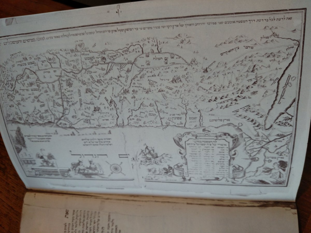 GottschalkHaim's tweet photo. A facsimile of the Amsterdam Haggadah printed 1695. note the engraved illustration and the map of Israel. There are rubrics in Judeo-German and Ladino.
#LibraryHaggadah @JewishLibraries
#VirtualSeder #Yahad #ShareYourHaggadah https://t.co/BQHY3ywcBY