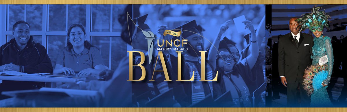 UNCF's tweet image. The UNCF Mayor's Masked Balls are premier fundraising and social events focused on raising public awareness of the importance of supporting #HBCU students. Join us tomorrow night to celebrate the power of #HBCUs.  #HBCUStrong

bit.ly/3uM8xtQ