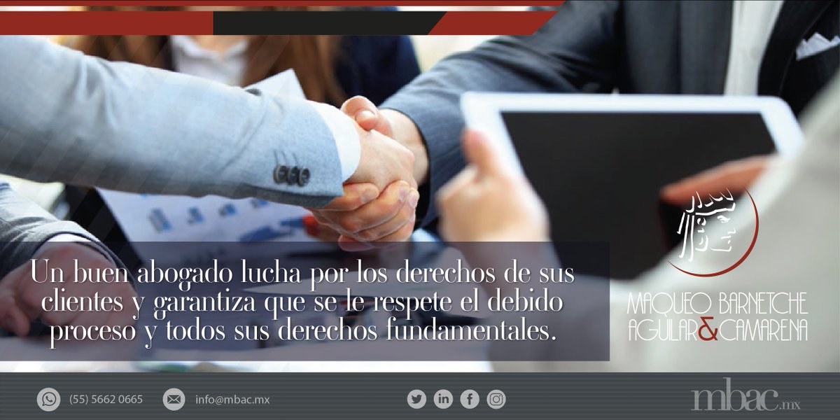 maqueoabogados's tweet photo. Somos el equipo que puede solucionar tus problemas legales.

#mbac
#bufetedeabogados
(55) 5662 0665 
info@mbac.mx

#MaqueoBarnetcheAguilaryCamarena
#maqueoabogados
#mejoresabogados
#AbogadosMexico
#abogado
#abogadoslitigantes
#TopsMéxico
#LosMejoresAbogados
#administrativo https://t.co/gBYOYWIf60