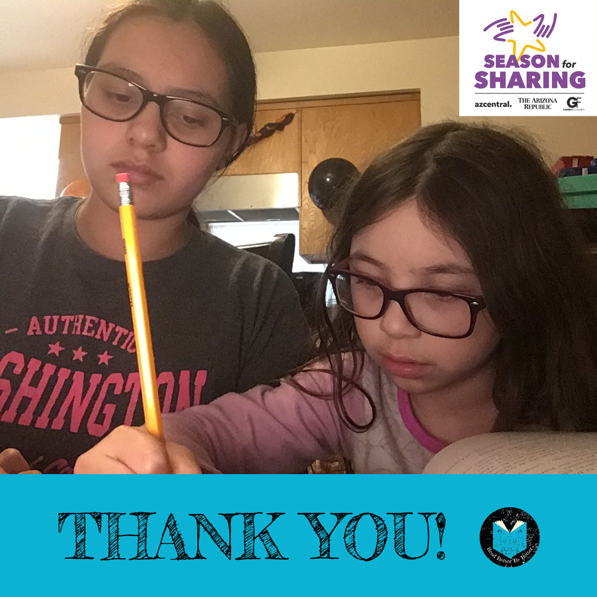 readbetteraz's tweet photo. RBBB is grateful to Season for Sharing and The Arizona Republic for their support, and looks forward to using the awarded funds to continue providing programming in the Avondale Elementary School District. @azcentral #ThankYouThursday #SFS2020 #SFS2021 https://t.co/WpXHgt0Spc