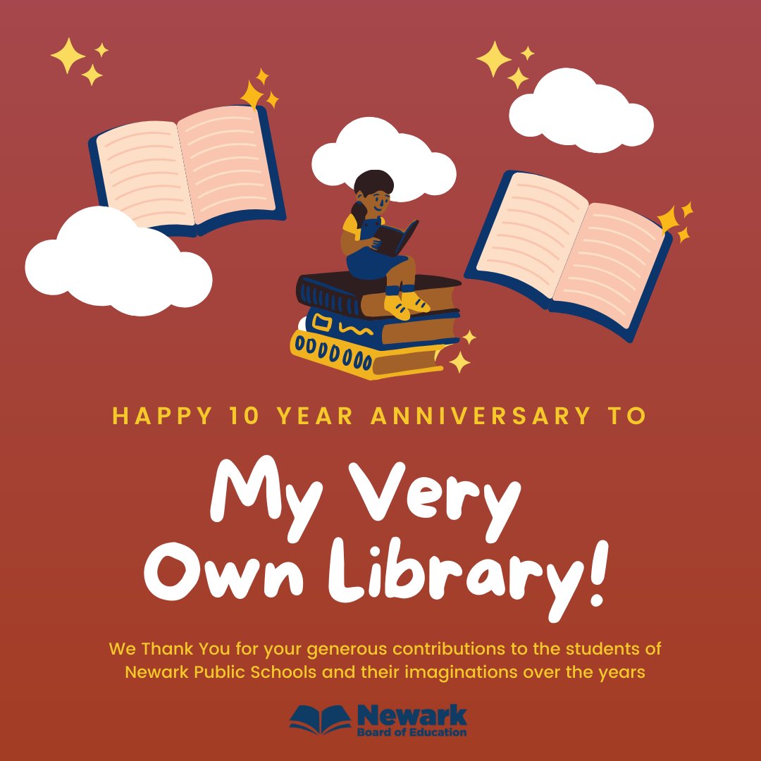 NPSvoices's tweet photo. The Newark Board of Education would like to send our well wishes to @mvolibrary as they reach their 10 Year Anniversary! We thank you for your many contributions over the years, to the students of Newark and their ever-growing imaginations! 📚✨#NewarkPublicSchools https://t.co/AFFNF9fdSE