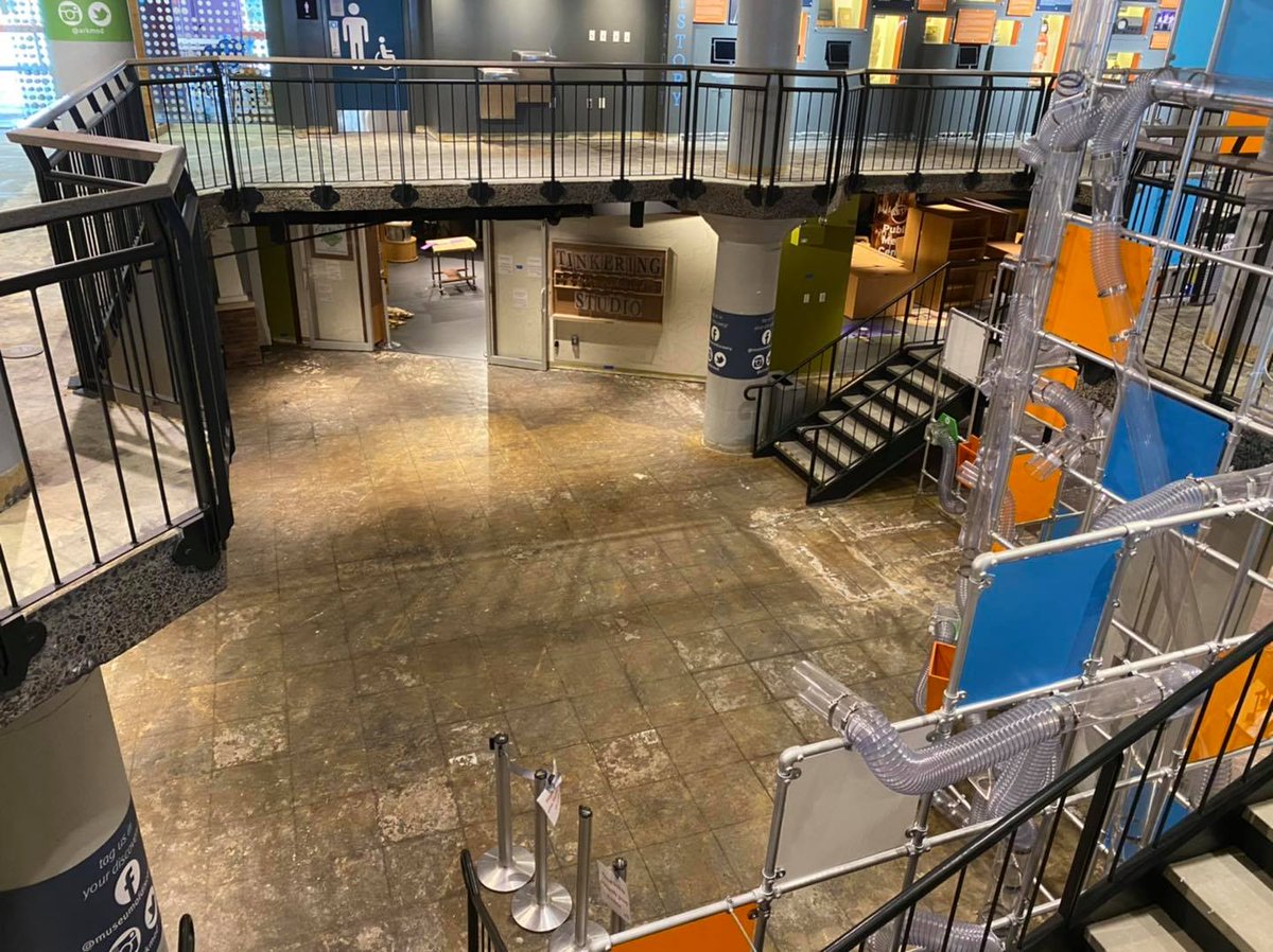 arkmod's tweet image. Yesterday marked one month since the discovery of the flooding that severely damaged our museum. We have shared an update and ways you can provide support at museumofdiscovery.org/30838-2/.