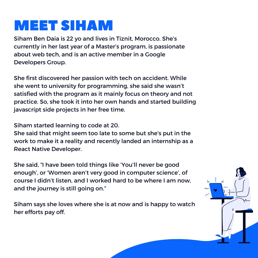 codeschool_book's tweet image. Meet our very first #CodingStudent of the Week: @BendaiaS ! We want to highlight incredible learners making their way in tech! You're amazing Siham!! 👏
Want to submit yourself or a friend? You can do that here: form.jotform.com/20275379758416…