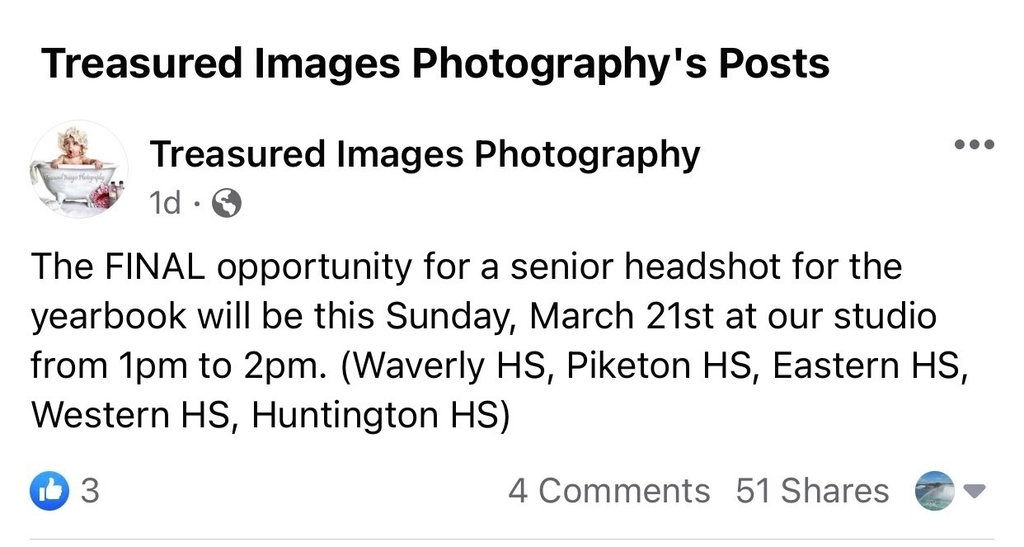 Last call for senior pictures!
