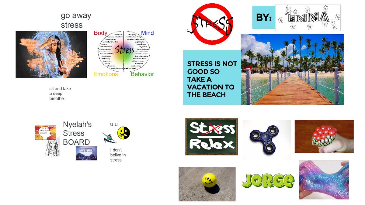 Stress relief solutions designed by fifth graders😫#RSS11 #jamboards #Weallneed