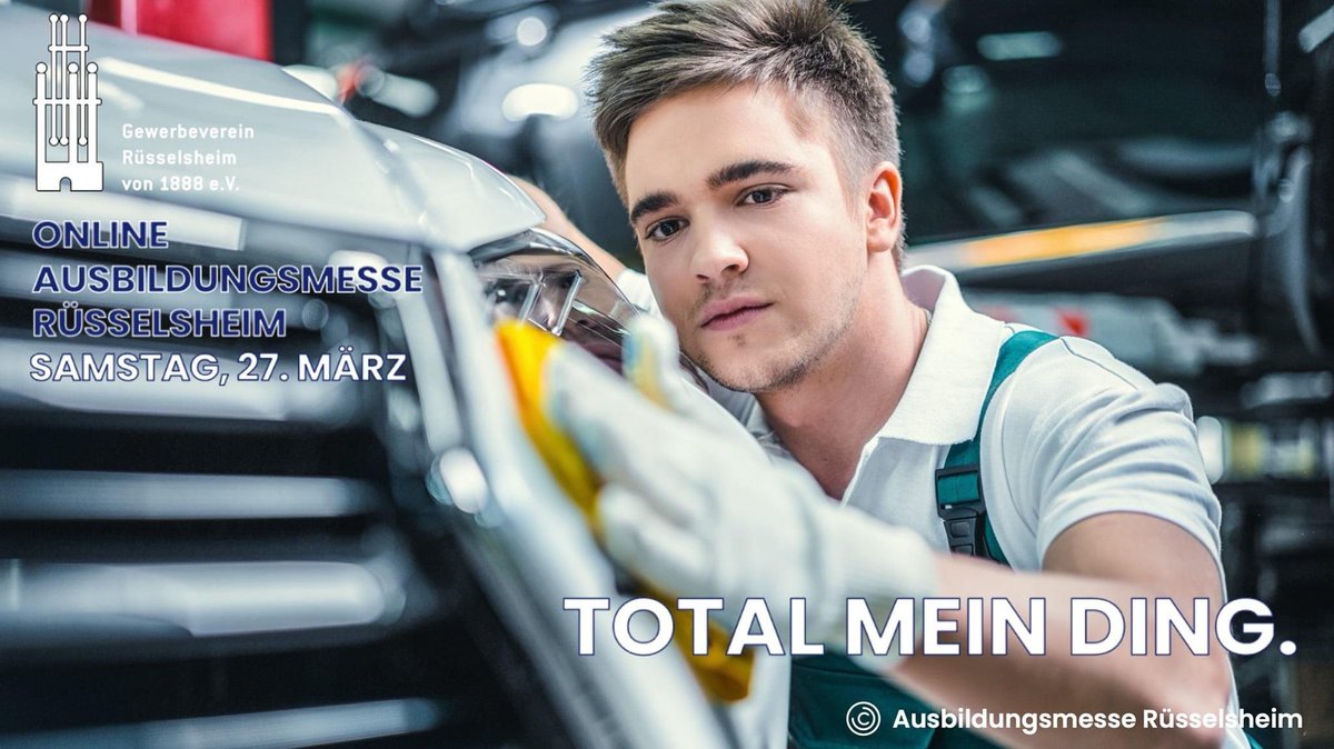 Online-Ausbildungsmesse am 27.03. in Rüsselsheim unter gv1888.de #ausbildung #beruf #ruesselsheim #rüsselsheim #GV1888gehtvoran