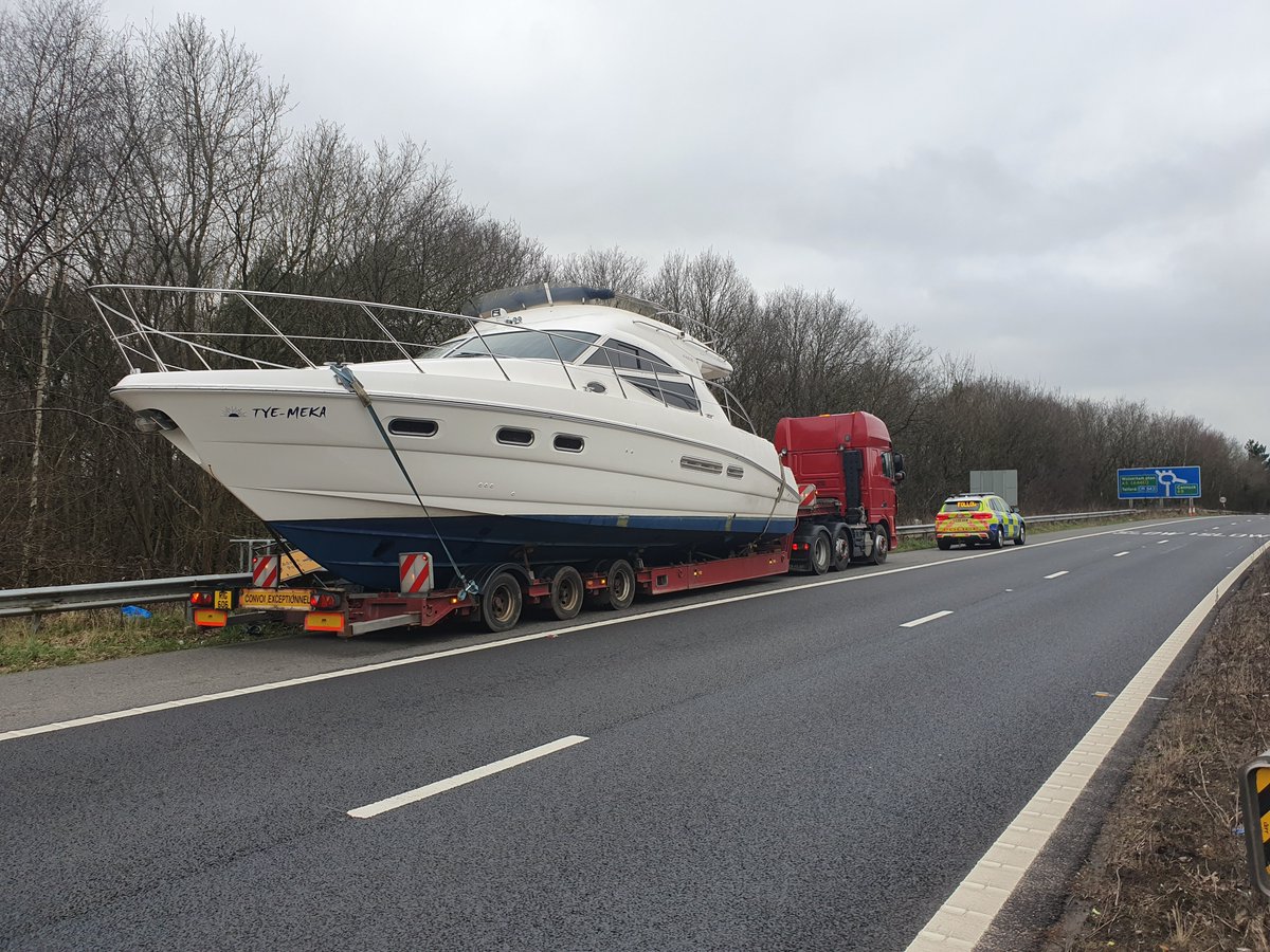 StaffsRCT's tweet photo. We like boats...&amp; we always check on abnormal loads passing through our patch, this ones paperwork was all in order, just needed a few boards moving to their correct location before commencing its journey, transporting an abnormal load on our patch...expect to be checked  3505 https://t.co/eTBwdXHccs