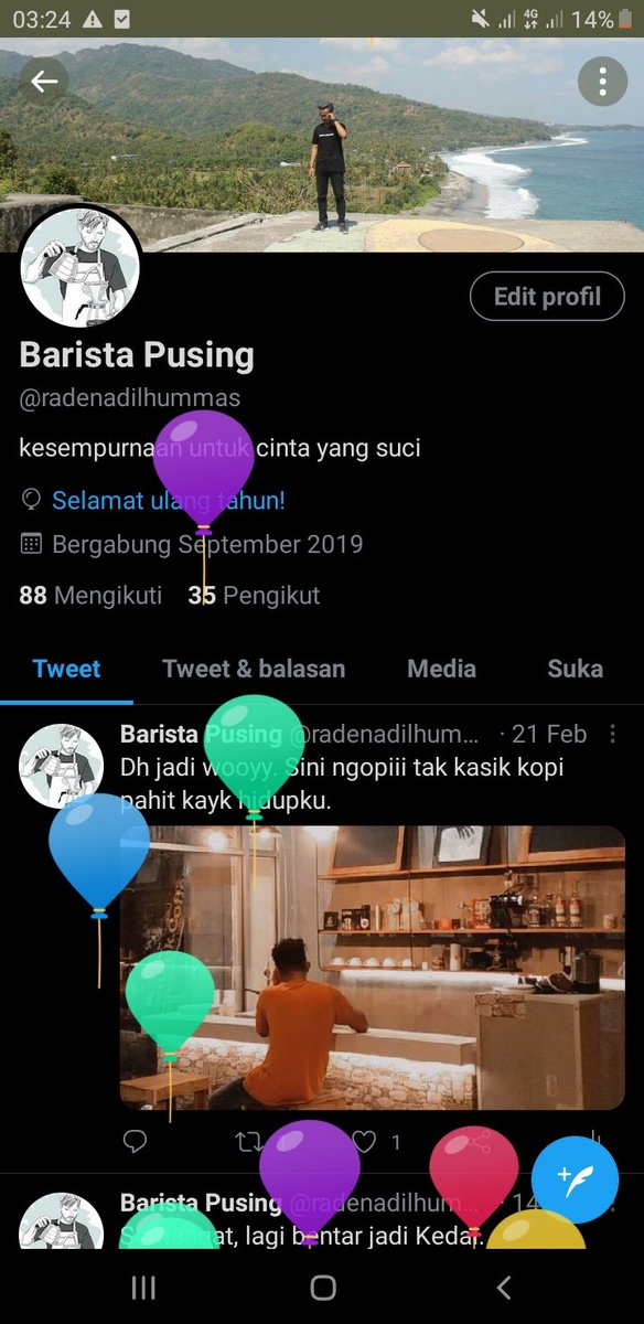 Ada yang mau kasik balon lagi kah?.
.
.
#birthday #mybirthday #HappyBirthday