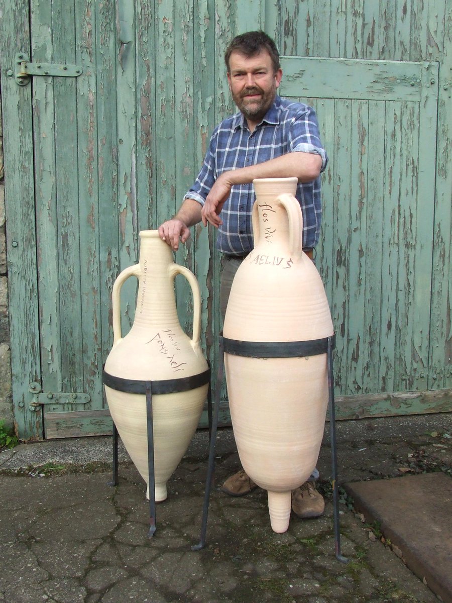 1/8 I'm often asked 'Why do amphorae have pointed bases?' and as a potter who has now made hundreds of them, I have to say that it's something that I have thought about a lot. For a start they'd be a lot easier to make if they had a flat base. As it is you start throwing from..