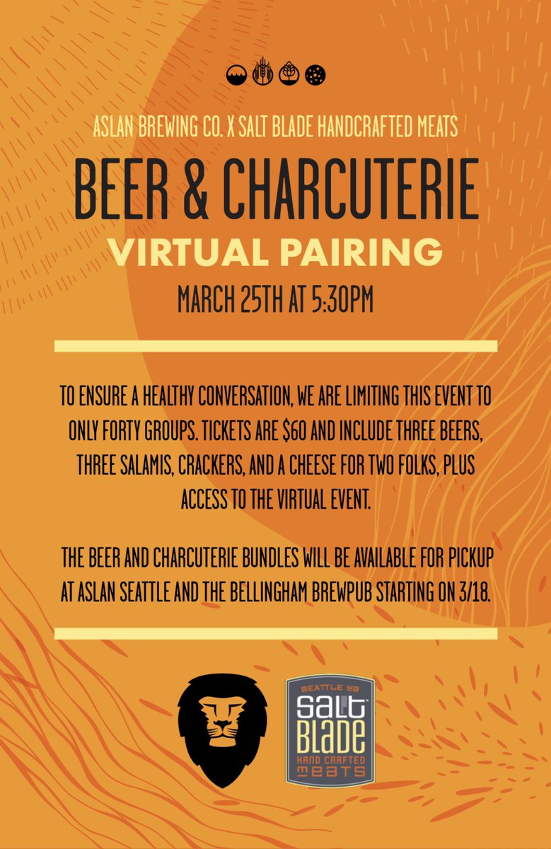 Beer + Charcuterie?? 🔥 We’re way too excited for this one! Tap the link to snag your tickets now 🙌 aslanbrewing.com/beer-charcuter…