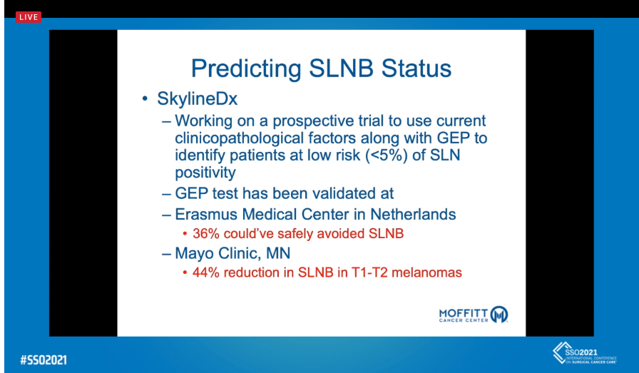 Nice shoutout in the <a href="/SocSurgOnc/">Society of Surgical Oncology</a> Great Debates to Dr. Alexander Meves <a href="/axm27/">Alexander Meves</a> <a href="/MayoClinic/">Mayo Clinic</a> <a href="/MayoCancerCare/">Mayo Clinic Comprehensive Cancer Center</a> <a href="/skylinedx/">SkylineDx</a> work on GEP to predict SLN status for #melanoma patients and where we need a prospective clinical trial
