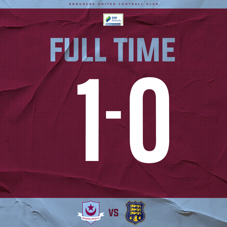 FULL TIME: Drogheda United 1-0 Waterford FC

James Brown's deflected strike in the last minute of normal time wins it on our return to the Premier Division!

#WeAreDrogs
