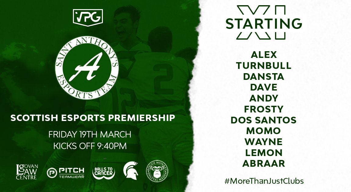 🏆: <a href="/VPGScotlandPrem/">Elon Musk’s #1 hater</a>

🆚: Phantom eSports (9.30pm) 

🆚: <a href="/VPGRenegades/">VPG Renegades</a> (9.55pm)

🎨: <a href="/_STAN67/">STAN 🇵🇸</a> 

📺: twitch.tv/turbo20151