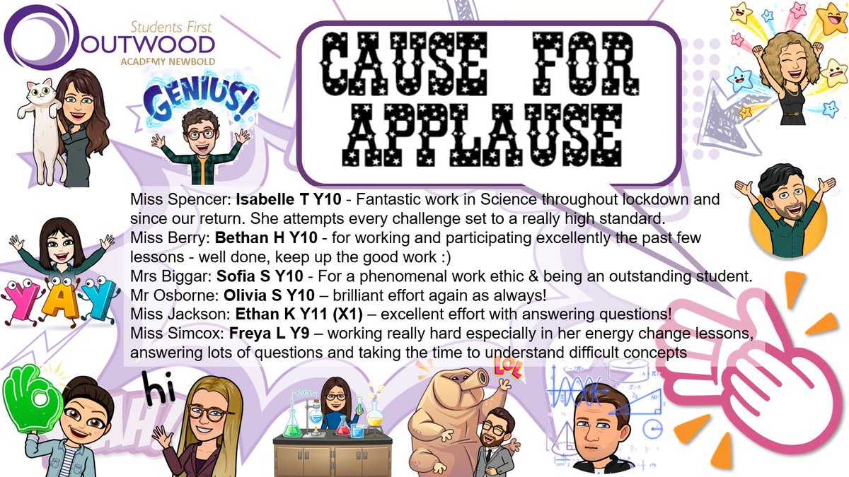 ScienceOAN's tweet photo. Our students are the best 👏 #causeforapplause https://t.co/JR9842DSoH