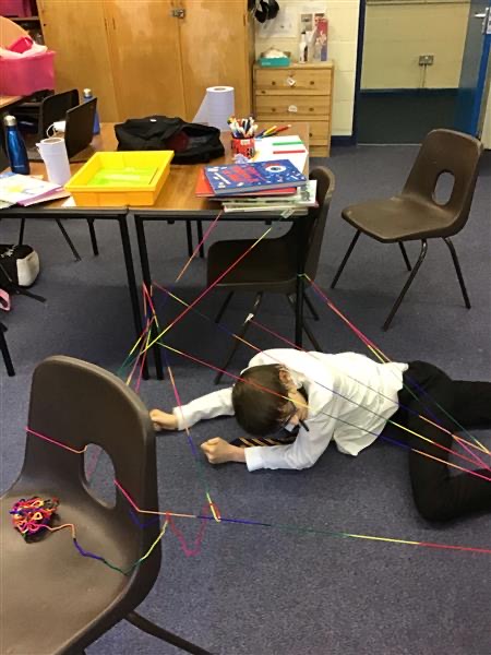 CathaysHigh_SRB's tweet image. Today, pupils took part in the @comicrelief Red Nose Day's Save the laughter challenge! Here are our pupils escaping the lasers!