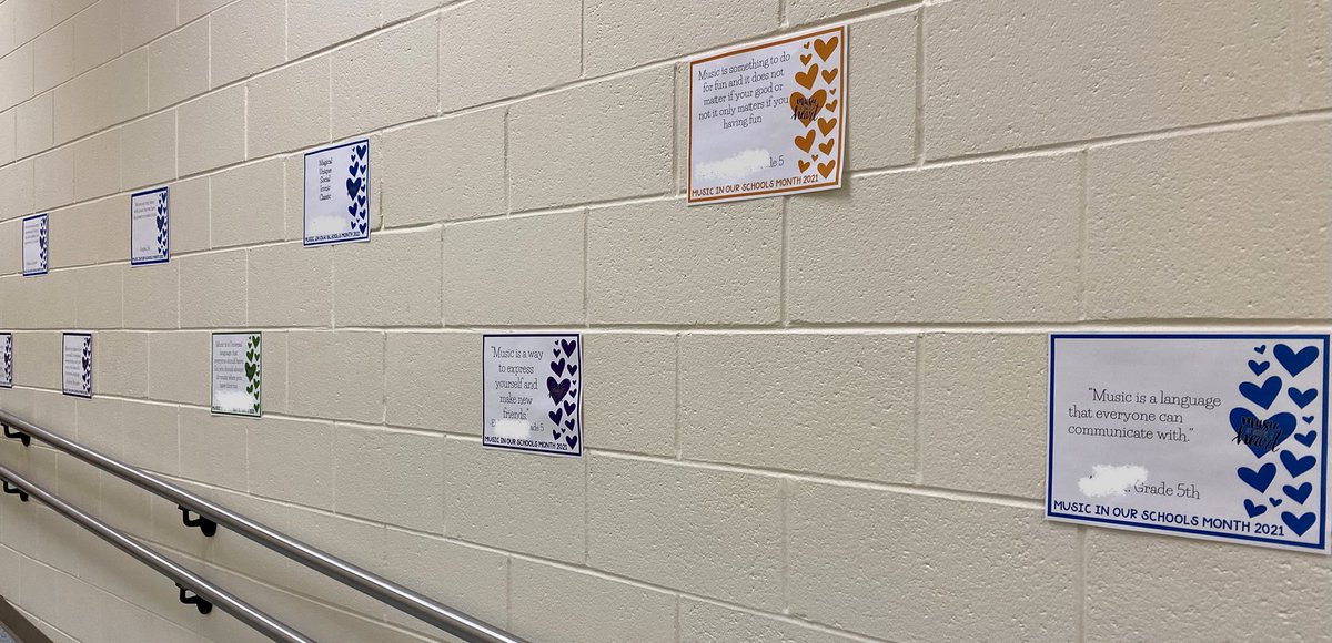 Our intermediate students may not be with us in person yet, but their thoughts are already filling the Mays Chapel ES music hallway! 🎶 @Team_MCES Happy Music in Our Schools Month! #MIOSM #MusicTheSoundOfMyHeart