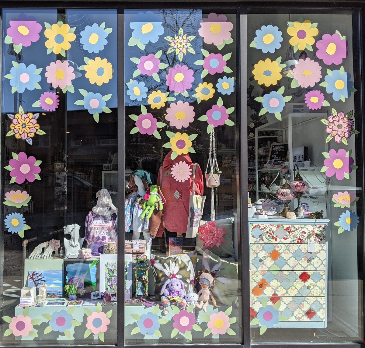 It's a #beautiful day here at Maker's Market!  Come visit us and check out our #new #spring window display...as well as a store full of #handmade goods made by our #Local artisan vendors!  3124 Dundas St West, #Toronto.  #SpringIsComing #shoplocal #buylocal #supportlocal