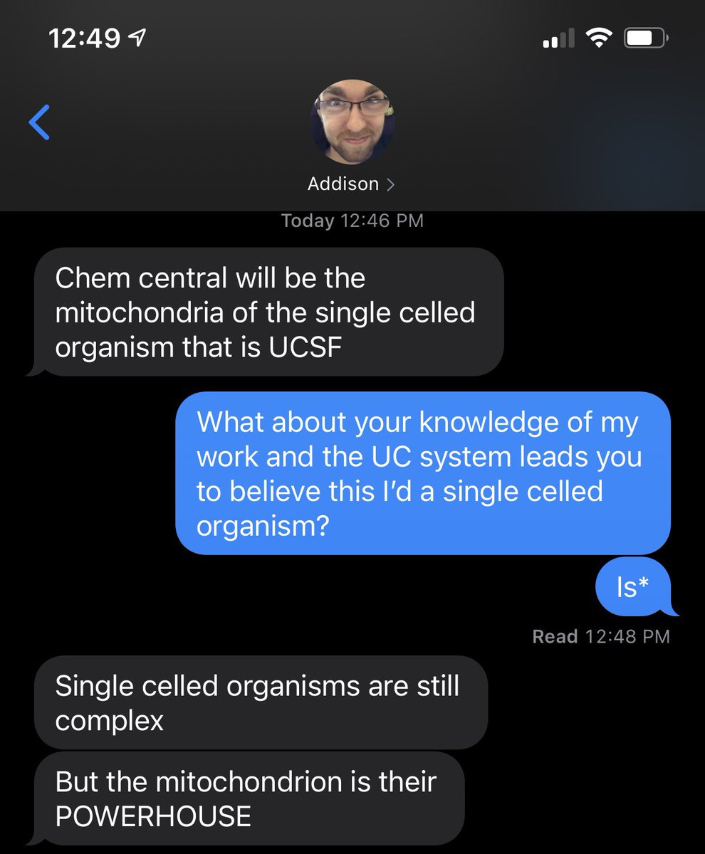 When you ask <a href="/ANDesnoyer/">Addison Desnoyer</a> for help  wordsmithing 😒