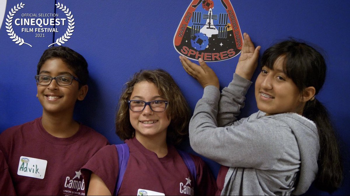 Astro_Cady's tweet image. So excited the beautiful doc @ZeroGravitydoc is premiering this weekend @Cinequest! Such a pleasure to be involved in the film - I’m in it too! Wonderful showcasing students coding satellites aboard the #ISS. Watch online March 20-30 Tickets: bit.ly/3qwM010 @Zerorobotics