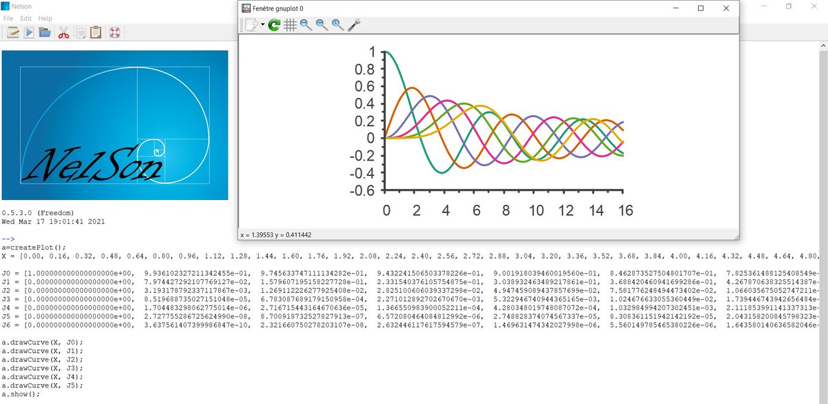Nelson_software's tweet image. #gnuplot interface in #Nelson in progress
#opensource #Software #engineering #HPC #DataScience #DataAnalysis #bigdata #SystemSimulation #SystemModeling #programming #coding #Numerical #simulation #LinearAlgebra
#Compose #GNUOctave #Scilab #openmatrix